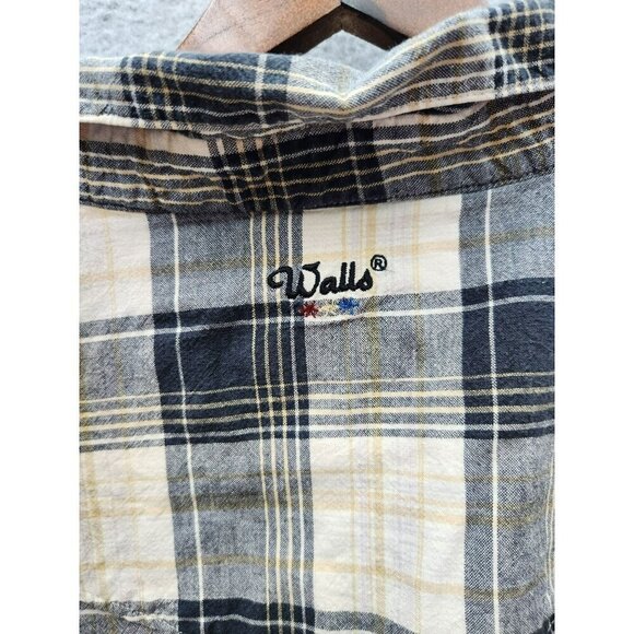 Walls Authentic Ranch Wear Plaid Flannel Shirt Long Sleeve Button-Up X Large - Picture 5 of 6